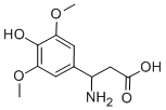 3-AMINO-3-(4-HYDROXY-3,5-DIMETHOXY-PHENYL)-PROPIONIC ACID Structure