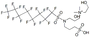 [3-[[(heptadecafluorooctyl)sulphonyl](3-sulphopropyl)amino]propyl](2-hydroxyethyl)dimethylammonium hydroxide 구조식 이미지