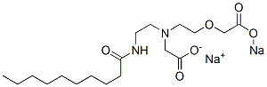 disodium N-[2-(carboxylatomethoxy)ethyl]-N-[2-[(1-oxodecyl)amino]ethyl]glycinate Structure