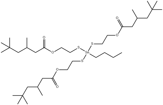 (butylstannylidyne)tris(thioethylene) tris(3,5,5-trimethylhexanoate) 구조식 이미지