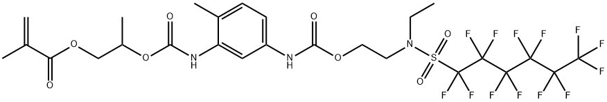 2-[[[[5-[[[2-[ethyl[(tridecafluorohexyl)sulphonyl]amino]ethoxy]carbonyl]amino]-2-methylphenyl]amino]carbonyl]oxy]propyl methacrylate 구조식 이미지