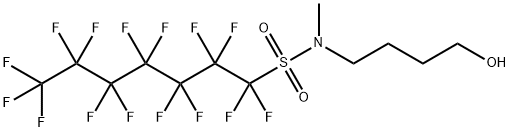 1,1,2,2,3,3,4,4,5,5,6,6,7,7,7-pentadecafluoro-N-(4-hydroxybutyl)-N-methylheptane-1-sulphonamide  Structure