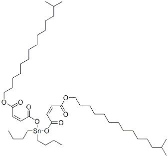 디이소펜타데실4,4'-[(디부틸스탄닐렌)비스(옥시)]비스[4-옥소이소크로토네이트] 구조식 이미지