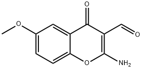 2-AMINO-6-METHOXY-4-OXO-4H-CHROMENE-3-CARBALDEHYDE 구조식 이미지