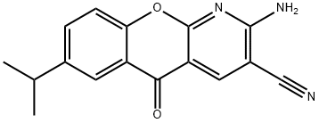 2-AMINO-7-ISOPROPYL-5-OXO-5 H-[1]BENZOPYRANO[2,3-B]PYRIDINE-3-CARBONITRILE 구조식 이미지