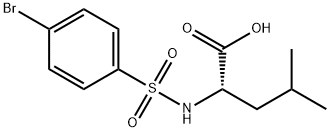 2-([(4-브로모페닐)설포닐]아미노)-4-메틸펜탄산 구조식 이미지