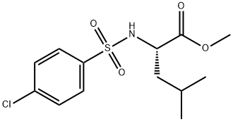 METHYL 2-([(4-CHLOROPHENYL)SULFONYL]AMINO)-4-METHYLPENTANOATE Structure