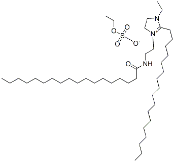 1-ethyl-2-heptadecyl-4,5-dihydro-3-[2-[(1-oxooctadecyl)amino]ethyl]-1H-imidazolium ethyl sulphate Structure