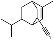 7-isopropyl-5-methylbicyclo[2.2.2]oct-5-ene-2-carbonitrile 구조식 이미지