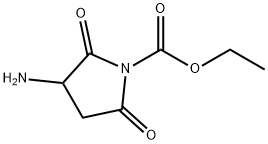 1-Pyrrolidinecarboxylic  acid,  3-amino-2,5-dioxo-,  ethyl  ester 구조식 이미지