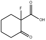 Cyclohexanecarboxylic acid, 1-fluoro-2-oxo- (9CI) Structure