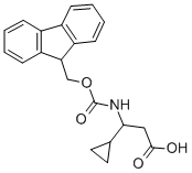 3-cyclopropyl-3-{[(9H-fluoren-9-ylmethoxy)carbonyl]amino}propanoic acid 구조식 이미지