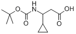 3-TERT-BUTOXYCARBONYLAMINO-3-CYCLOPROPYL-PROPIONIC ACID Structure