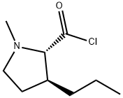 2-Pyrrolidinecarbonylchloride,1-methyl-3-propyl-,(2S-trans)-(9CI) 구조식 이미지