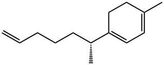 1-Methyl-4-[(R)-1-methyl-5-hexenyl]-1,3-cyclohexadiene 구조식 이미지