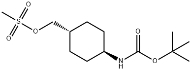 ((1r,4r)-4-((tert-butoxycarbonyl)amino)cyclohexyl)methyl methanesulfonate Structure