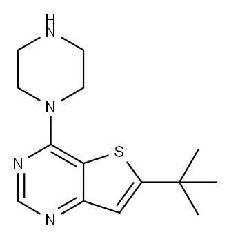 6-T-BUTYL-4-PIPERAZINOTHIENO[3,2-D]PYRIMIDINE 구조식 이미지