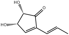 2-Cyclopenten-1-one, 4,5-dihydroxy-2-(1E)-1-propenyl-, (4S,5S)- (9CI) Structure