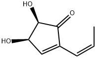 2-Cyclopenten-1-one, 4,5-dihydroxy-2-(1Z)-1-propenyl-, (4R,5R)- (9CI) Structure
