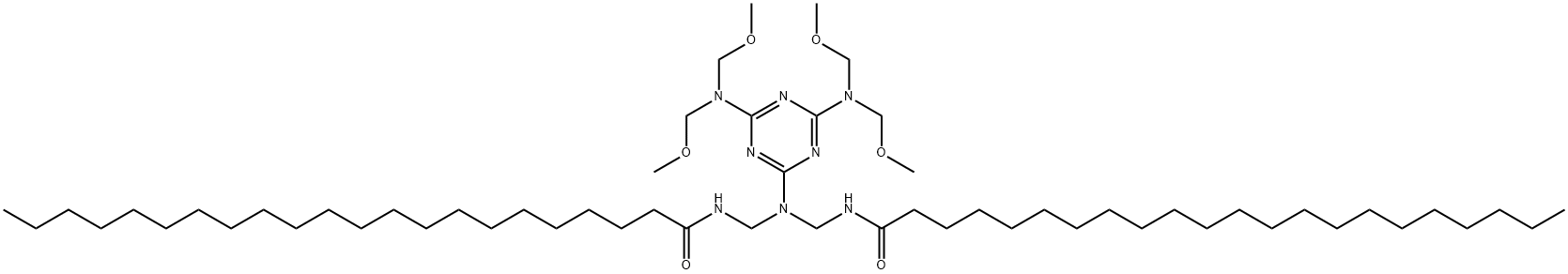 N,N'-[[[4,6-bis[bis(methoxymethyl)amino]-1,3,5-triazin-2-yl]imino]bis(methylene)]bis(docosanamide) Structure