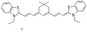 3-ETHYL-2-[(E)-3-(3-((E)-3-[3-ETHYL-1,3-BENZOTHIAZOL-2(3H)-YLIDENE]-1-PROPENYL)-5,5-DIMETHYL-2-CYCLOHEXEN-1-YLIDENE)-1-PROPENYL]-1,3-BENZOTHIAZOL-3-IUM IODIDE Structure