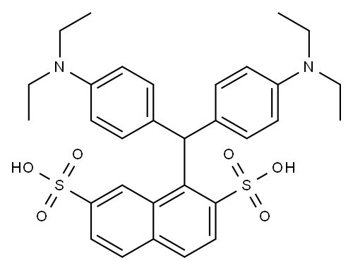 1-[bis[4-(diethylamino)phenyl]methyl]naphthalene-2,7-disulphonic acid 구조식 이미지