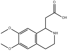 6,7-다이메톡시-1,2,3,4-테트라히드로이소퀴놀린-1-아세트산 구조식 이미지