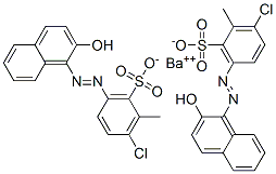 barium bis[6-chloro-3-[(2-hydroxy-1-naphthyl)azo]toluene-2-sulphonate] 구조식 이미지