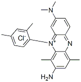 3-amino-7-(dimethylamino)-5-(2,4-dimethylphenyl)-1,4-dimethylphenazinium chloride  Structure