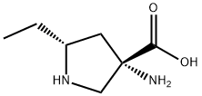 3-Pyrrolidinecarboxylicacid,3-amino-5-ethyl-,(3S,5R)-(9CI) Structure