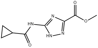 1H-1,2,4-트리아졸-3-카르복실산,5-[(시클로프로필카르보닐)아미노]-,메틸 구조식 이미지