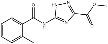 1H-1,2,4-Triazole-3-carboxylicacid,5-[(2-methylbenzoyl)amino]-,methylester 구조식 이미지