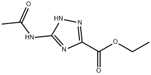 1H-1,2,4-Triazole-3-carboxylicacid,5-(acetylamino)-,ethylester(9CI) Structure