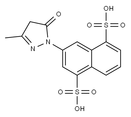 3-(3-methyl-5-oxo-2H-pyrazol-1(5H)-yl)naphthalene-1,5-disulfonic acid 구조식 이미지