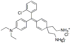 [4-[(2-chlorophenyl)[4-(diethylamino)phenyl]methylene]-2,5-cyclohexadien-1-ylidene]diethylammonium chloride  구조식 이미지