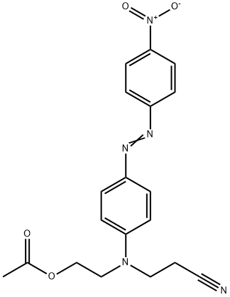 4-(4-니트로페닐아조)-N-(2-시아노에틸)-N-(2-아세톡시에틸)아닐린 구조식 이미지