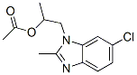 1-(6-Chloro-2-methyl-1H-benzimidazol-1-yl)-2-propanol acetate 구조식 이미지