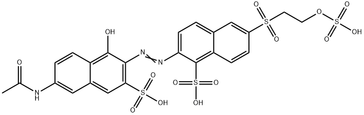 2-[[6-acetamido-1-hydroxy-3-sulpho-2-naphthyl]azo]-6-[[2-(sulphooxy)ethyl]sulphonyl]naphthalene-1-sulphonic acid 구조식 이미지