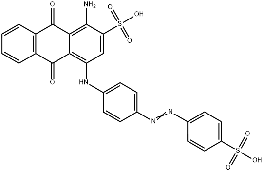 1-amino-9,10-dihydro-9,10-dioxo-4-[[4-[(4-sulphophenyl)azo]phenyl]amino]anthracene-2-sulphonic acid 구조식 이미지