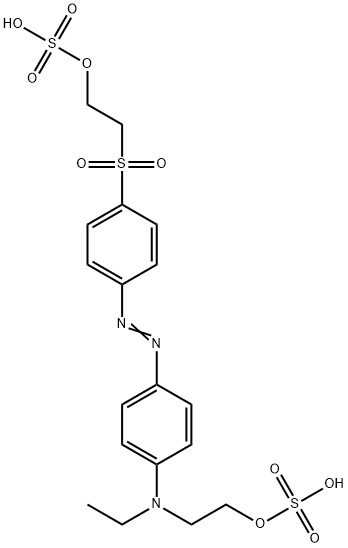 Sulfuric acid hydrogen 2-[[4-[[4-[ethyl[2-(sulfooxy)ethyl]amino]phenyl]azo]phenyl]sulfonyl]ethyl ester Structure