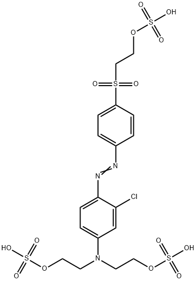 2,2'-[[3-chloro-4-[[4-[[2-(sulphooxy)ethyl]sulphonyl]phenyl]azo]phenyl]imino]bisethyl bis(hydrogensulphate) 구조식 이미지
