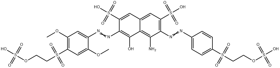 2,7-Naphthalenedisulfonic acid, 4-amino-6-2,5-dimethoxy-4-2-(sulfooxy)ethylsulfonylphenylazo-5-hydroxy-3-4-2-(sulfooxy)ethylsulfonylphenylazo- 구조식 이미지