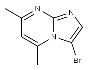 3-Bromo-5,7-dimethylimidazo[1,2-a]pyrimidine 구조식 이미지