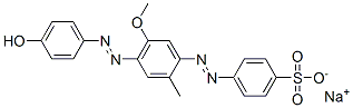 sodium [[4-[(4-hydroxyphenyl)azo]-5-methoxy-2-methylphenyl]azo]-4-benzenesulphonate 구조식 이미지