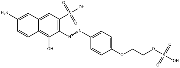 7-amino-4-hydroxy-3-[[4-[2-(sulphooxy)ethoxy]phenyl]azo]naphthalene-2-sulphonic acid  Structure