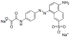 disodium [[4-[(4-amino-7-sulphonato-1-naphthyl)azo]phenyl]amino]oxoacetate 구조식 이미지