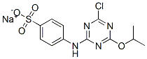 sodium 4-[[4-chloro-6-isopropoxy-1,3,5-triazin-2-yl]amino]benzenesulphonate  구조식 이미지