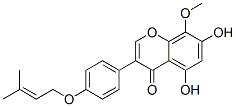 5,7-Dihydroxy-8-methoxy-3-[4-[(3-methyl-2-butenyl)oxy]phenyl]-4H-1-benzopyran-4-one 구조식 이미지