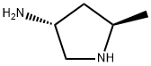 3-Pyrrolidinamine,5-methyl-,(3R,5R)-(9CI) Structure