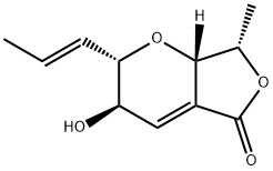 5H-Furo[3,4-b]pyran-5-one, 2,3,7,7a-tetrahydro-3-hydroxy-7-methyl-2-(1E)-1-propenyl-, (2S,3R,7S,7aS)- (9CI) Structure